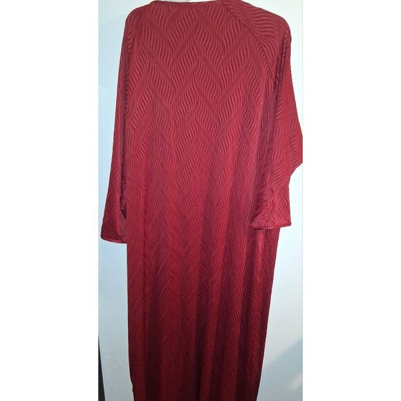 Ekouaer Burgundy Long Sleeve Zip Up Long Jacket Sz XXXL - Picture 2 of 3